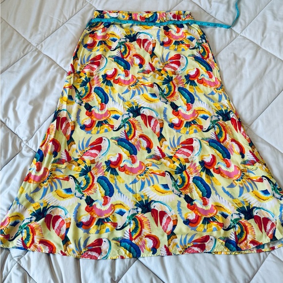 Philosophy -Tropical Parrot Maxi Skirt Size M. Viscose fabric - Picture 4 of 8